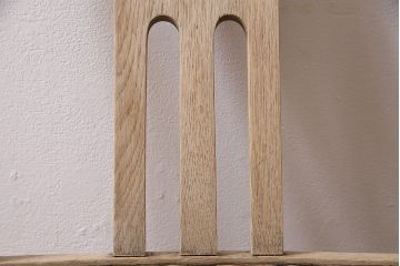 アンティーク家具　イギリスアンティーク　ストリップド(剥離)　オーク材　バルボスレッグのダイニングチェア(椅子)(R-046426)