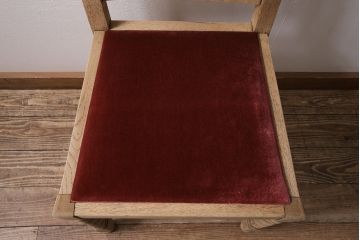 アンティーク家具　イギリスアンティーク　ストリップド(剥離)　オーク材　ツイストレッグのダイニングチェア(椅子)(R-046428)