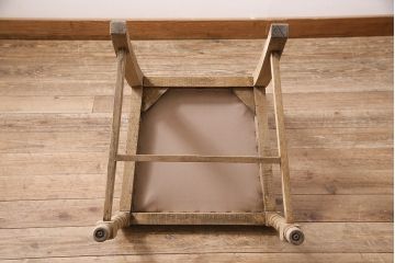 アンティーク家具　イギリスアンティーク　ストリップド(剥離)　オーク材　ツイストレッグのダイニングチェア(椅子)(R-046428)