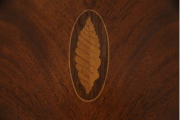 中古　HEKMAN FURNITURE　チッペンデールスタイル　マホガニー　インレイド　ウォールミラー(鏡、壁掛け)(R-046440)