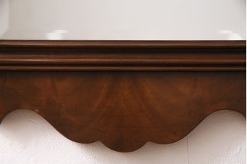 中古　HEKMAN FURNITURE　チッペンデールスタイル　マホガニー　インレイド　ウォールミラー(鏡、壁掛け)(R-046440)