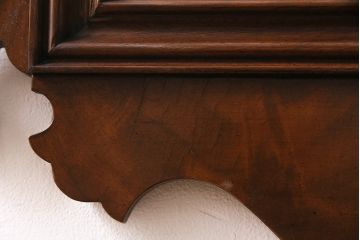 中古　HEKMAN FURNITURE　チッペンデールスタイル　マホガニー　インレイド　ウォールミラー(鏡、壁掛け)(R-046440)