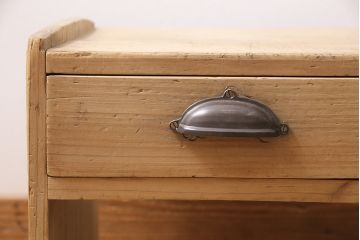 アンティーク家具　昭和初期　ストリップド(剥離)　ヒノキ材　昭和レトロな文机(ローテーブル、センターテーブル、座卓)(R-046443)