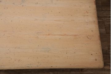 アンティーク家具　昭和初期　ストリップド(剥離)　天板ヒノキ材　大振りサイズのシンプルな文机(ローテーブル、センターテーブル、座卓)(R-046444)