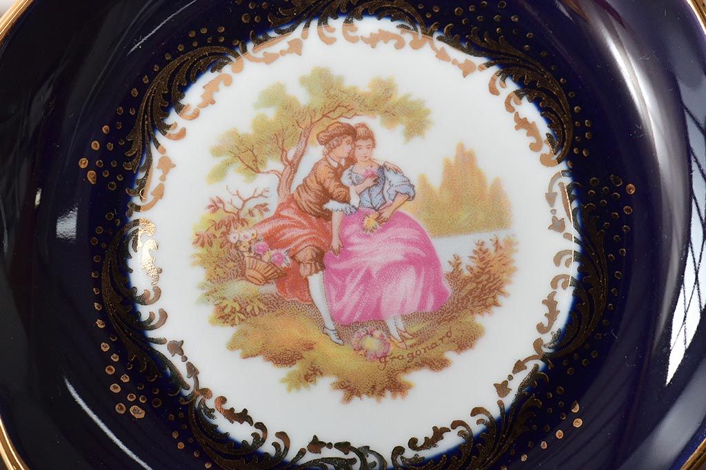 フランス　リモージュ　Limoges　花瓶など3点(CASTEL、飾り皿、金彩、プレート)(R-046471)