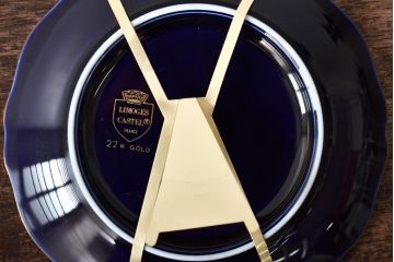 フランス　リモージュ　Limoges　花瓶など3点(CASTEL、飾り皿、金彩、プレート)(R-046471)