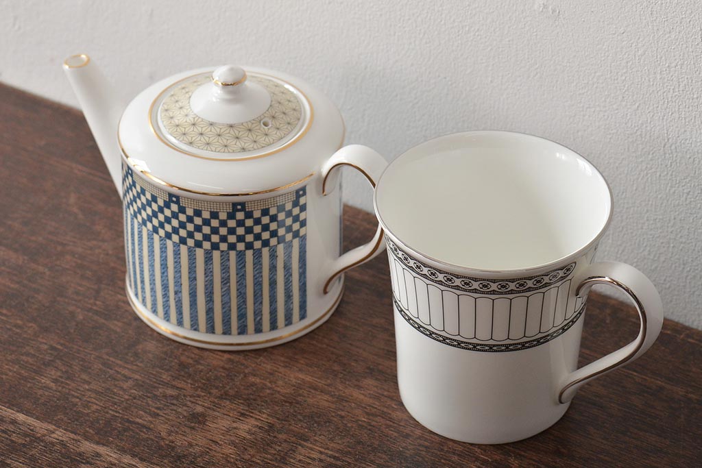 ウェッジウッド　WEDGWOOD　CONTRASTS　マグカップ　/　SAMURAI　ポット(洋食器)(R-046472)