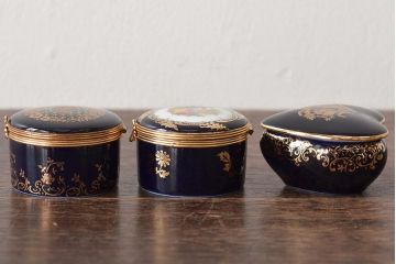 フランス　リモージュ　Limoges　小物入れ5点(CASTEL、金彩)(R-046474)