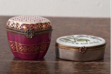 フランス　リモージュ　Limoges　小物入れ5点(CASTEL、金彩)(R-046474)