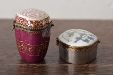 フランス　リモージュ　Limoges　小物入れ5点(CASTEL、金彩)(R-046474)