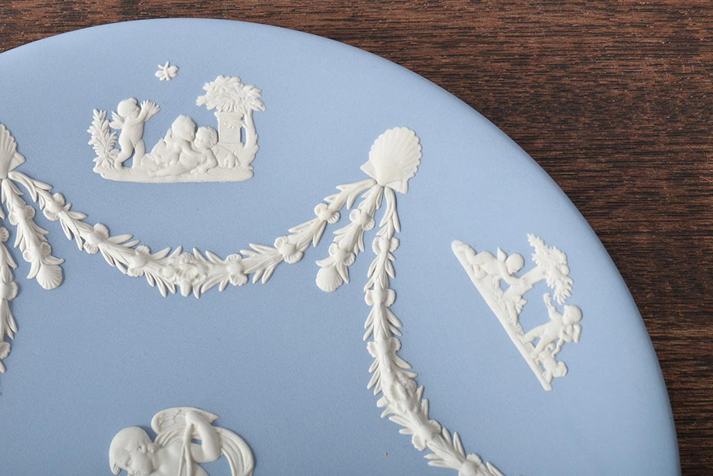 ウェッジウッド　WEDGWOOD　ジャスパー4点(プレート、小物入れ、小皿、大皿、洋食器)(R-046477)