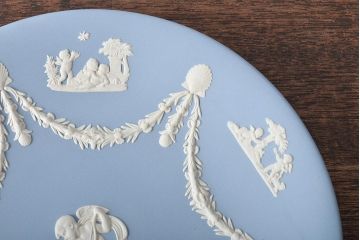 ウェッジウッド　WEDGWOOD　ジャスパー4点(プレート、小物入れ、小皿、大皿、洋食器)(R-046477)