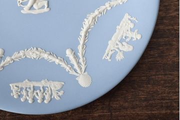 ウェッジウッド　WEDGWOOD　ジャスパー4点(プレート、小物入れ、小皿、大皿、洋食器)(R-046477)