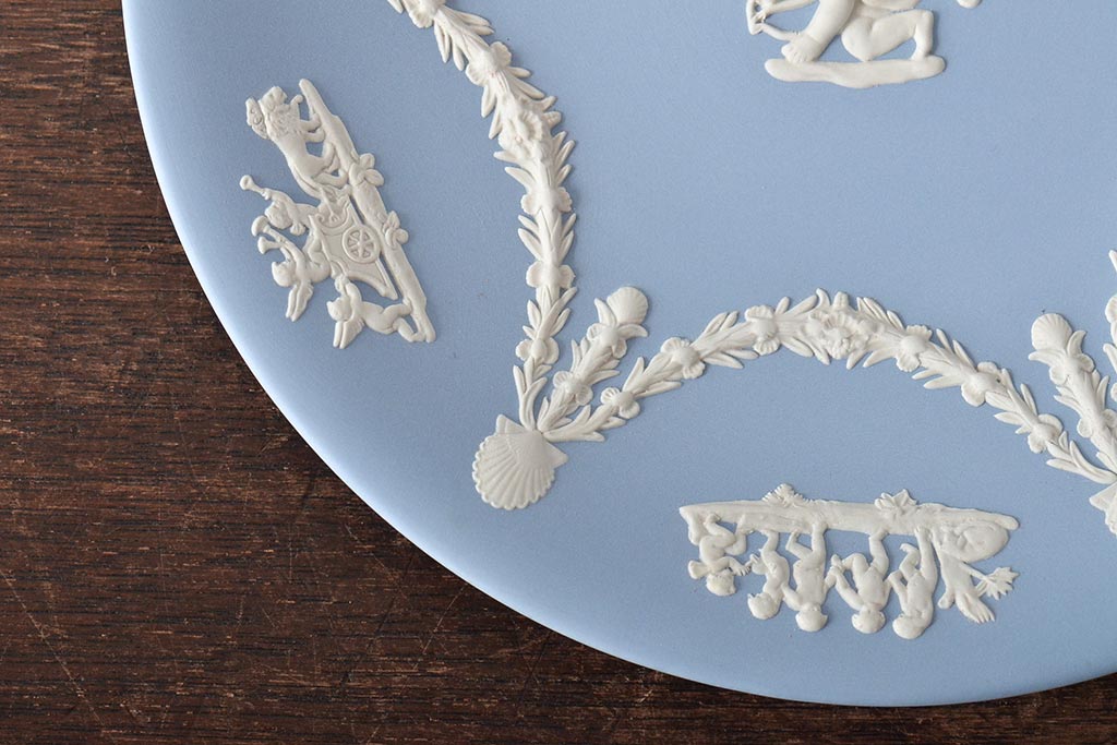 ウェッジウッド　WEDGWOOD　ジャスパー4点(プレート、小物入れ、小皿、大皿、洋食器)(R-046477)