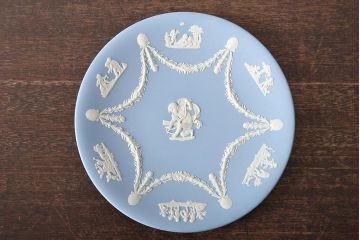 ウェッジウッド　WEDGWOOD　ジャスパー4点(プレート、小物入れ、小皿、大皿、洋食器)(R-046477)