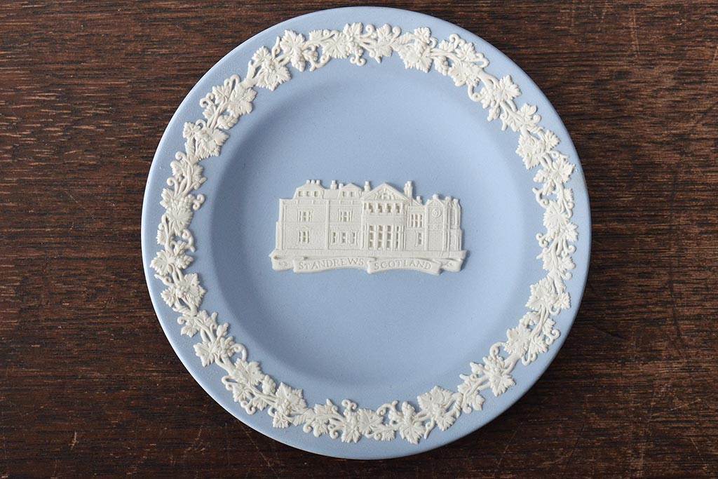 ウェッジウッド　WEDGWOOD　ジャスパー4点(プレート、小物入れ、小皿、大皿、洋食器)(R-046477)