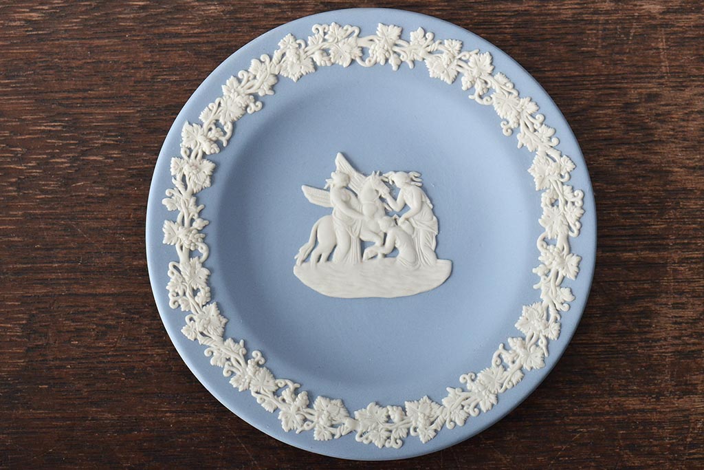 ウェッジウッド　WEDGWOOD　ジャスパー4点(プレート、小物入れ、小皿、大皿、洋食器)(R-046477)