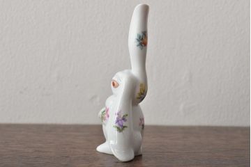 ハンガリー　HEREND　ヘレンド　たち耳うさぎ　フィギュリン　兎　置物(置き物)(R-046479)