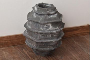 肥沼美智雄作　壷　箱付(作家物、益子焼、花瓶、花器)(R-046485)