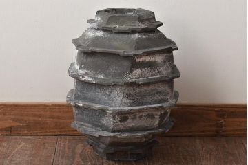 肥沼美智雄作　壷　箱付(作家物、益子焼、花瓶、花器)(R-046485)