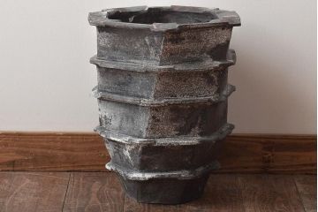 肥沼美智雄作　壷　箱付(作家物、益子焼、花瓶、花器)(R-046487)