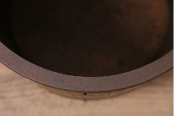 アンティーク雑貨　古い木の風合いが味わい深い取っ手付きの一斗升(マス)(R-046495)