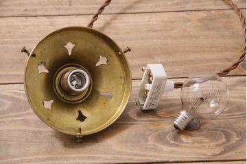 アンティーク照明　昭和中期　シンプルな球体の天井照明(吊り下げ照明、ペンダントライト)(R-046502)