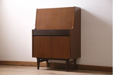 ヴィンテージ家具　北欧　デンマーク　チーク材　ライティングビューロー(デスク、机、在宅ワーク、在宅用ビンテージ)(R-046505)