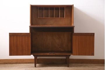 ヴィンテージ家具　北欧　デンマーク　チーク材　ライティングビューロー(デスク、机、在宅ワーク、在宅用ビンテージ)(R-046505)