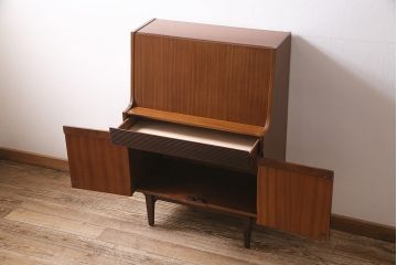 ヴィンテージ家具　北欧　デンマーク　チーク材　ライティングビューロー(デスク、机、在宅ワーク、在宅用ビンテージ)(R-046505)