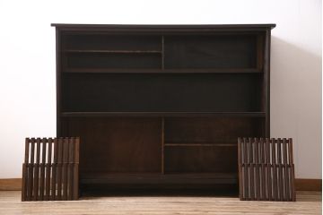 中古　九州民芸家具　シックでモダンなデザインのサイドボード(収納棚、食器棚、茶棚)(R-046510)