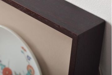 十四代　酒井田柿右衛門　錦菊鳥文　額付　飾り皿(色絵)(R-046516)