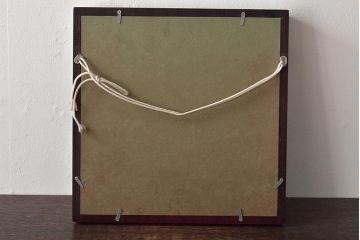 十四代　酒井田柿右衛門　錦菊鳥文　額付　飾り皿(色絵)(R-046516)