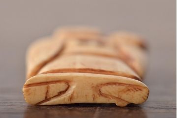 古い彫刻根付5点(玉之、鼠、壽老人、提物)(R-046520)