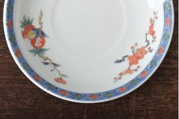 十四代　酒井田柿右衛門　染錦　カップ&ソーサー2客(R-046522)