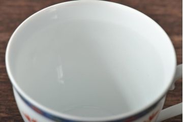 十四代　酒井田柿右衛門　染錦　カップ&ソーサー2客(R-046522)