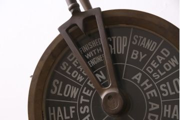 アンティーク雑貨　イギリスアンティーク　真鍮製　CHADBURNS　LIVERPOOL&LONDON　船舶用エンジンテレグラフ(動力指示器、ディスプレイ)(R-046534)