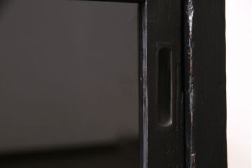 アンティーク家具　和製アンティーク　昭和初期　組子細工が映える脚付キャビネット(サイドボード、収納棚、戸棚)(R-046536)