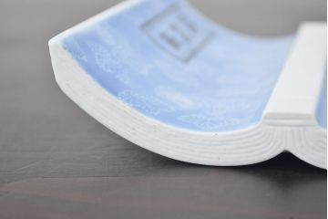 陶詞選　深川製　本の置物(染付、磁器、陶彩)(R-046583)