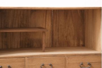 アンティーク家具　昭和初期　ストリップド(剥離)　桐材　可愛らしいサイズ感が魅力の小タンス(戸棚、収納棚、チェスト)(R-046589)