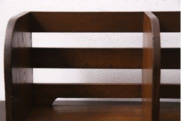 アンティーク家具　昭和中期　栓材　味わい深い木色が魅力的なブックスタンド(本立て)(R-046594)