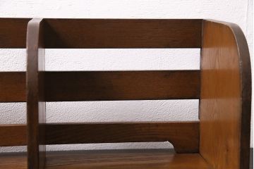 アンティーク家具　昭和中期　栓材　味わい深い木色が魅力的なブックスタンド(本立て)(R-046594)