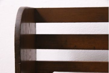 アンティーク家具　昭和中期　栓材　味わい深い木色が魅力的なブックスタンド(本立て)(R-046594)