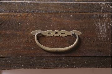 アンティーク家具　昭和初期　栓材　レトロスタイルにおすすめのシンプルな平机(ワークデスク、在宅ワーク、在宅用)(R-046602)