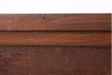 アンティーク家具　昭和初期　前面ケヤキ材　シンプルなつくりが魅力の戸棚(関東水屋箪笥、収納棚、キャビネット、食器棚)(R-046603)