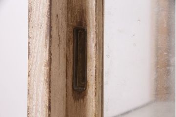 アンティーク家具　昭和中期　ナラ材　ころんとした脚が可愛いレトロなガラスケース(ショーケース、陳列棚)(R-046604)