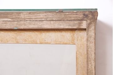 アンティーク家具　昭和中期　ナラ材　ころんとした脚が可愛いレトロなガラスケース(ショーケース、陳列棚)(R-046605)
