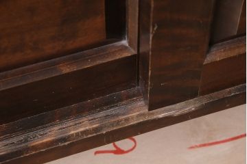 ヴィンテージ家具　北海道民芸家具　ペイント仕上げ限定　深みのある色合いが魅力の下駄箱(収納棚、戸棚、ビンテージ)(R-046606)