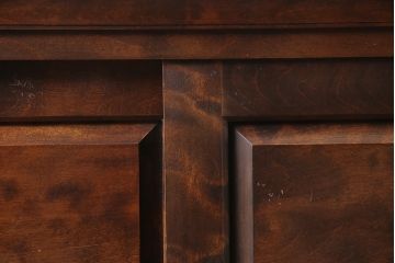 ヴィンテージ家具　北海道民芸家具　ペイント仕上げ限定　深みのある色合いが魅力の下駄箱(収納棚、戸棚、ビンテージ)(R-046606)