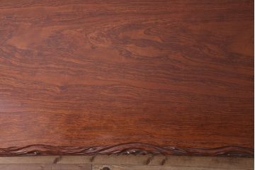 中古　民芸家具　カリン無垢材　花梨　木の味わいを楽しめる贅沢な座卓(ローテーブル)(R-046613)